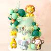 24 STÜCKE Niedliche Dschungel Babyparty Kuchen Dekoration Safari Tiere Kuchen Dekoration Giraffe Affe Elefant Löwe Kuchen Topper