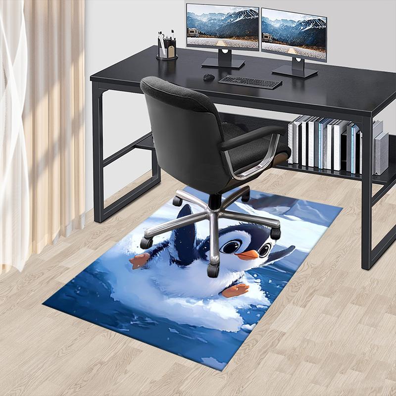 1PC Penguin Snow Non-Slip Floor carpet, suitable for Office, bedroomand playrooms. It can also be used as a sofa footrest cover-T60