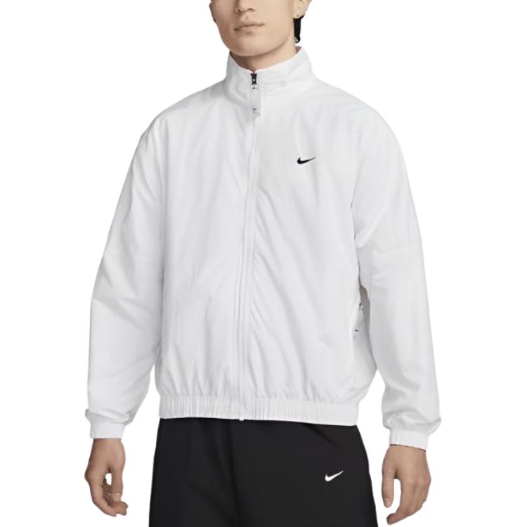 Nike Solid Logo Zip Long Sleeve Jacket Men Jackets DQ5201-100