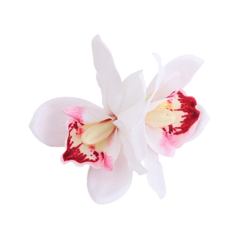 Bohemian Style Hairpin Double Large Artificial Cymbidium Flower Hair Clip For Women And Girls Fashion Accessory