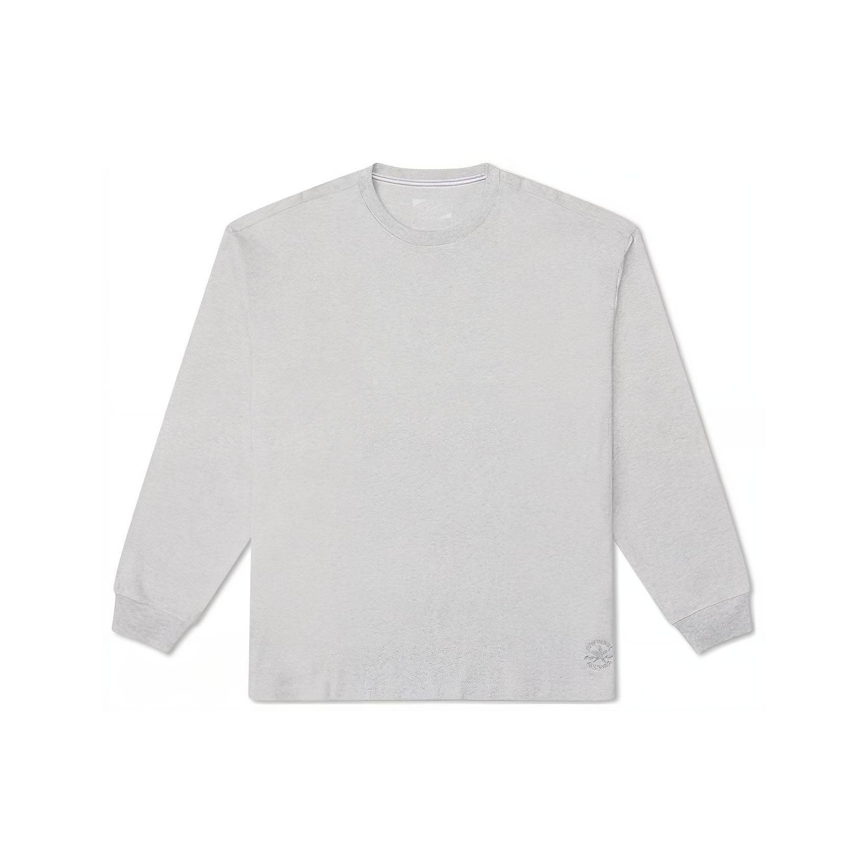 Converse Gold Standard Embroidered Logo Long Sleeves T-Shirt Asia Sizing Grey Men s 10026898-A02 XL