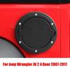 Gas Tank Cap Cover Car Fuel Filler Door Cover Aluminum Alloy Fuel Door Gas Tank Cover for  Wrangler JK 2007-2017 Accessories