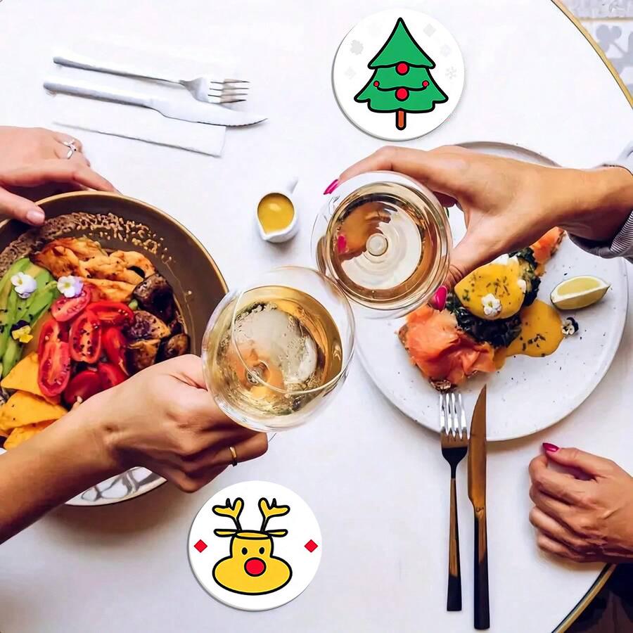 Cross-Border Christmas Silicone Heat-Insulating Coaster for Drinks