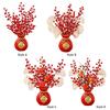 Chinese New Year Decoration Fake Flower Bucket Photo Prop Spring Festival Decor