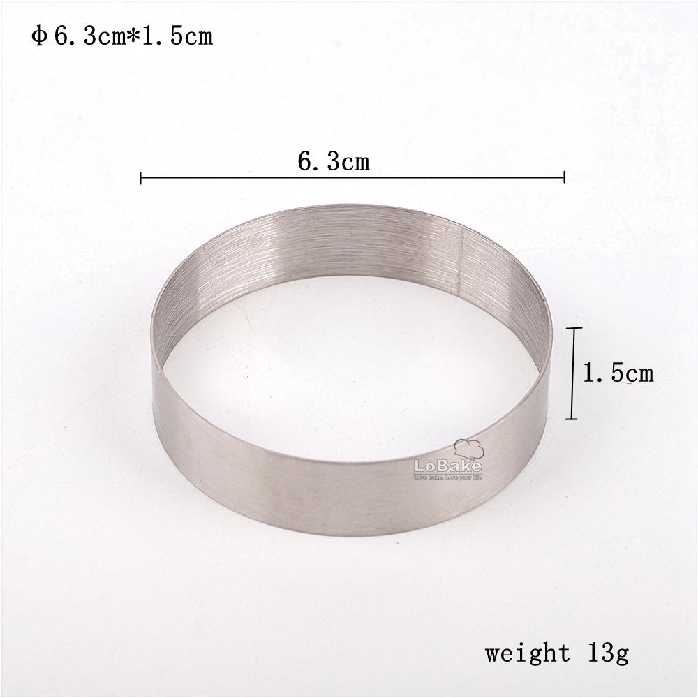 10pcs/lot Diameter 5cm 6.3cm round shape various height stainless steel mousse cake ring mini tiramisu molding cutter DIY baking