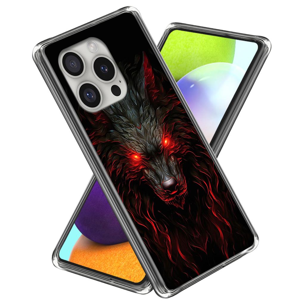 For iPhone 16 Pro Case Shock-Absorbent TPU Pattern Printed Phone Cover