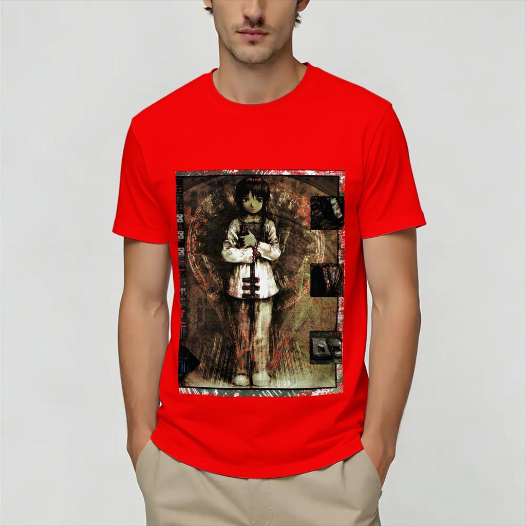 Serial ExperiUnisexts Lain TShirt Summer Trendy Cool T Shirts Unisex Cotton Crew Neck Plus Clothing ShortSleeve Vintage Tops