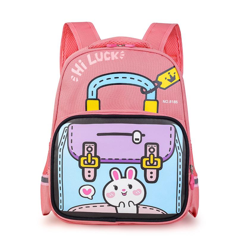 Kindergarten Primary School Students Schoolbag Cartoon Baby Backpack Large Capacity Children S Bag розовый