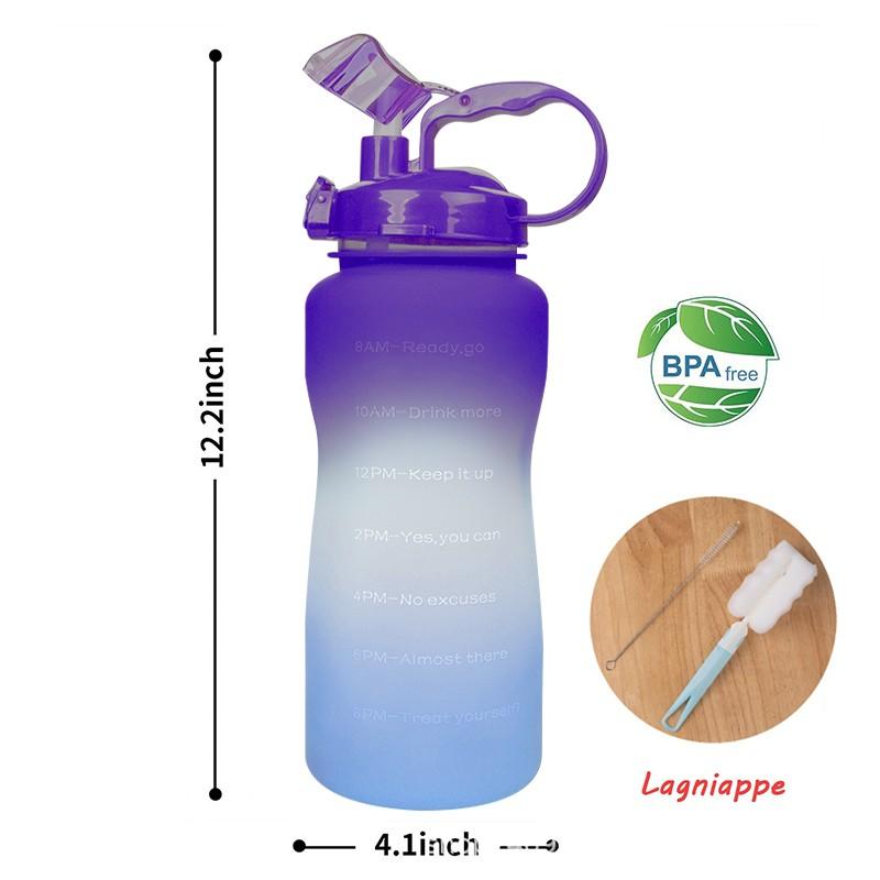 Sparta Life Matt Red White Travel Water Bottle 2.2 Liter Leak Proof BPA Free Gym