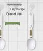 Digital Measuring Spoon Scale for Kitchen Ingredients, Small Electronic Food Scale, White