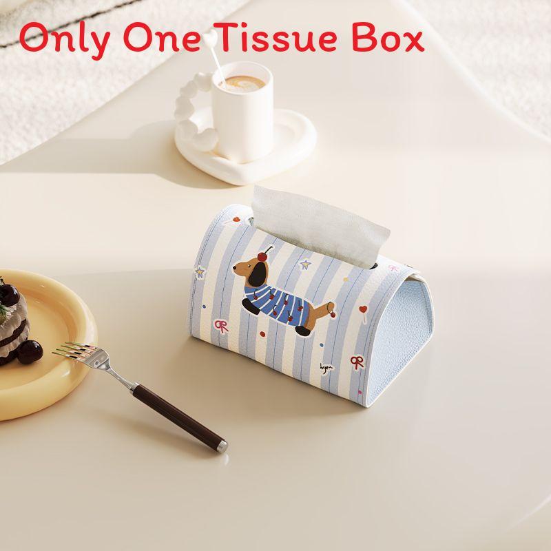 Cute Dog Car Tissue Holder With Material For Car Home Use