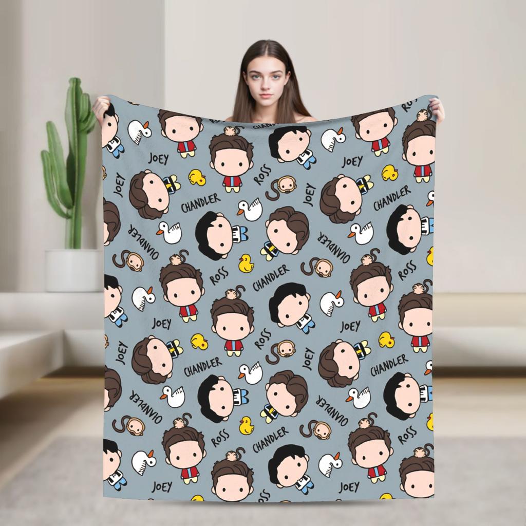 Friends Television Cartoon Blankets Warm Soft Plush Throw Blanket For Couch Bed Travel Office Flannel Bedspread Bed Cover