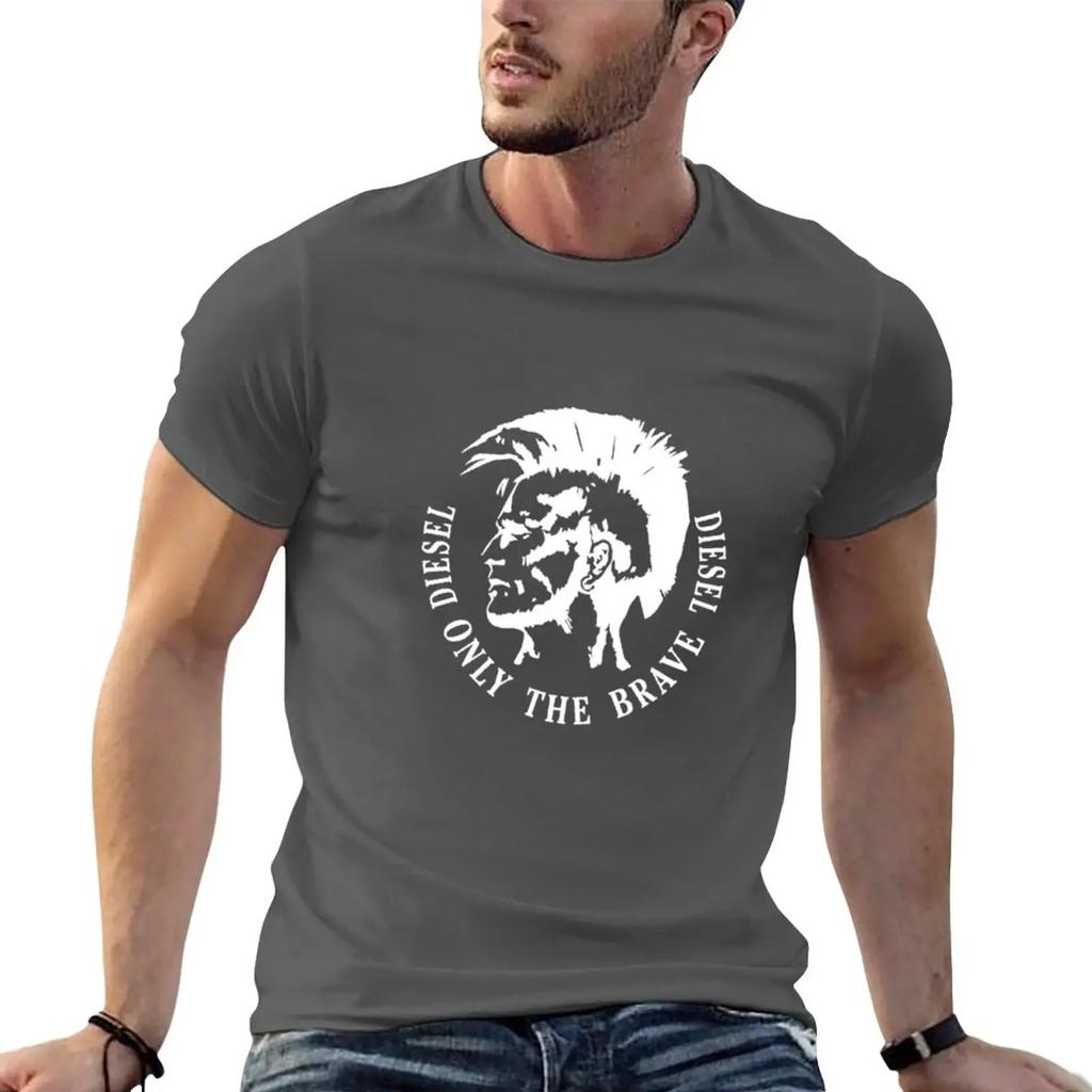 T-Shirt for Men Graphic New Outfits Only the Brave Estilo Graphic Tee Oversized Men Clothing Harajuku Vintage Casual Streetwear