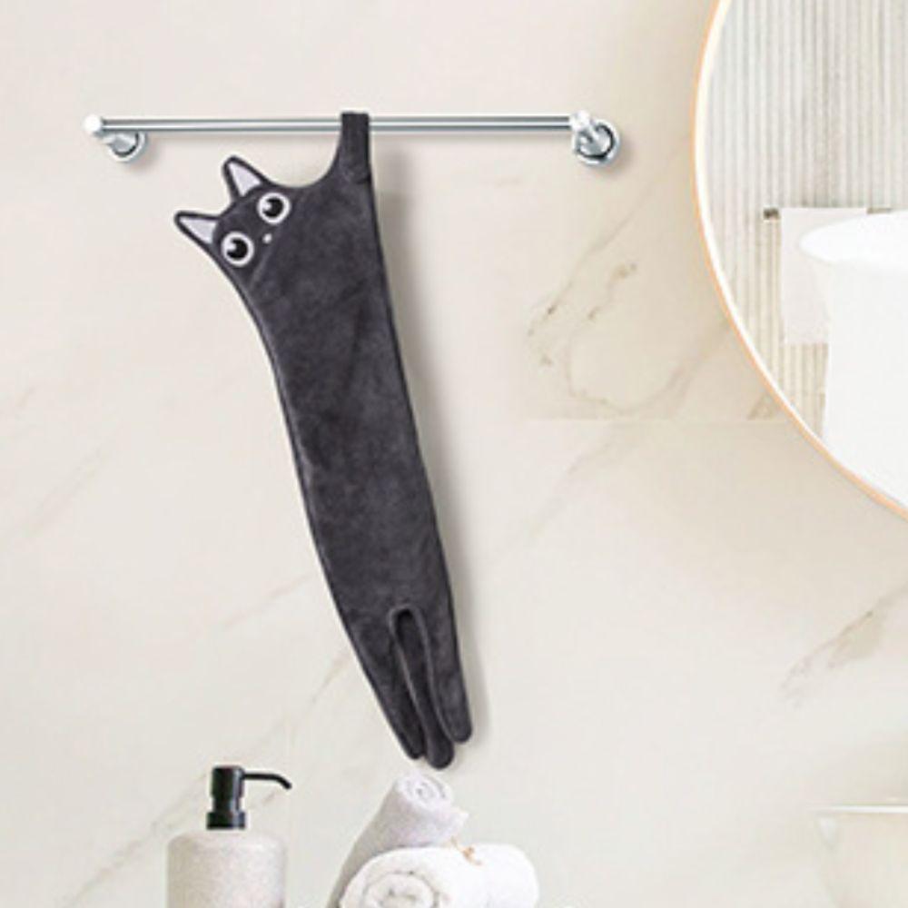 Soft Funny Cat Hand Towel Absorbent Microfiber Towel Cute Kitchen Towel  Bathroom