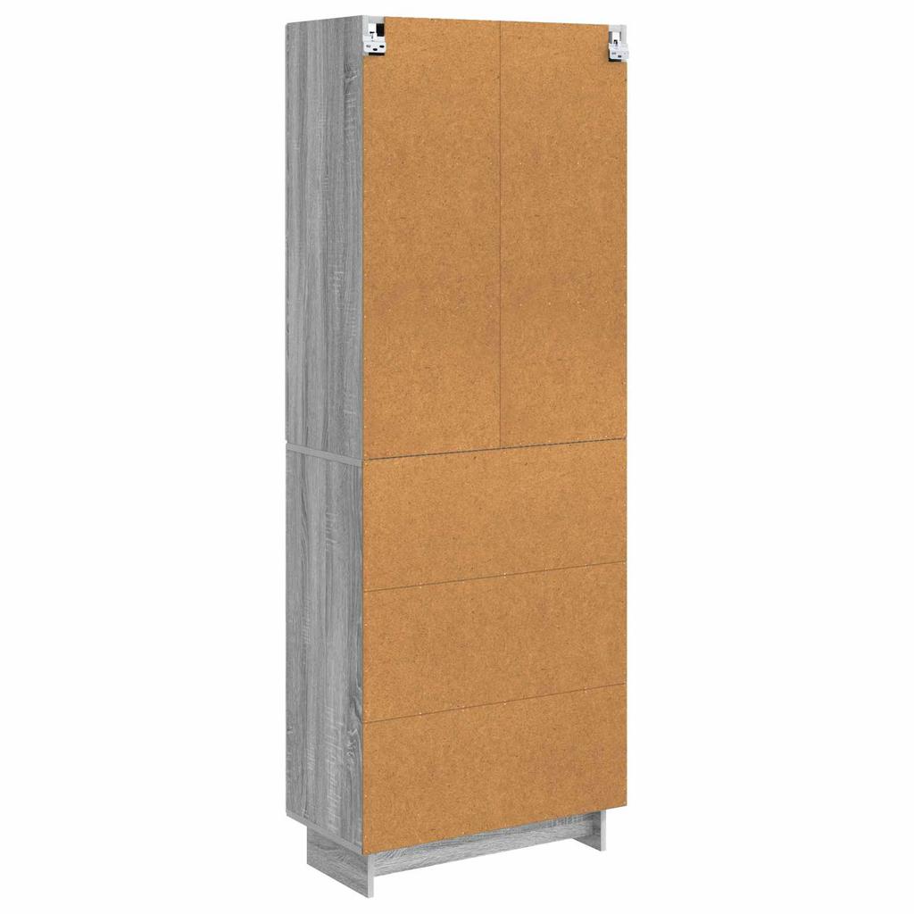 Cabinet Set 2 pcs Grey Sonoma 66 x 34.5 x 90 cm Particleboard