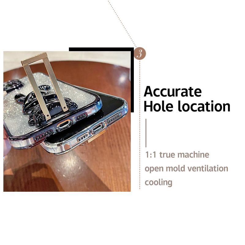 For Realme 12 Pro 5G/12 Pro+ 5G Case PC+TPU Electroplating Glitter Rabbit Phone Cover