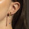 Boucles d'oreilles Luxenter en argent 925 et cristal multicolore finition or 18k - Liesi