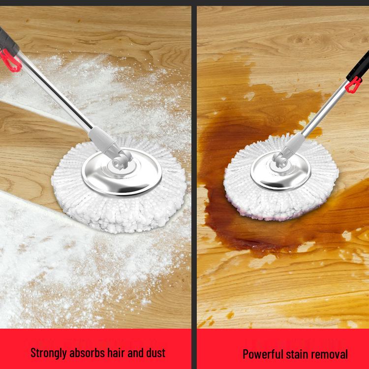 Traceable Water-Absorbing Rotary Mop Bucket with Lazy Hand-Free Flat Mop Set