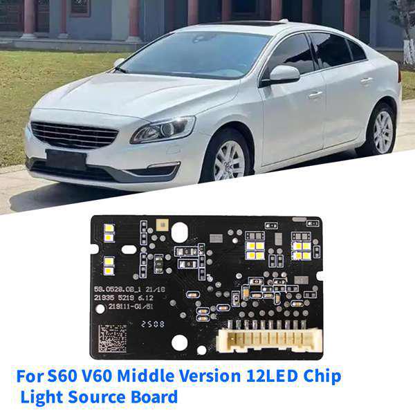 Paar 21911101 & 21911102: Kompatible 12-LED-Mittellichtquellen-Leiterplatten für Volvo S60/V60.