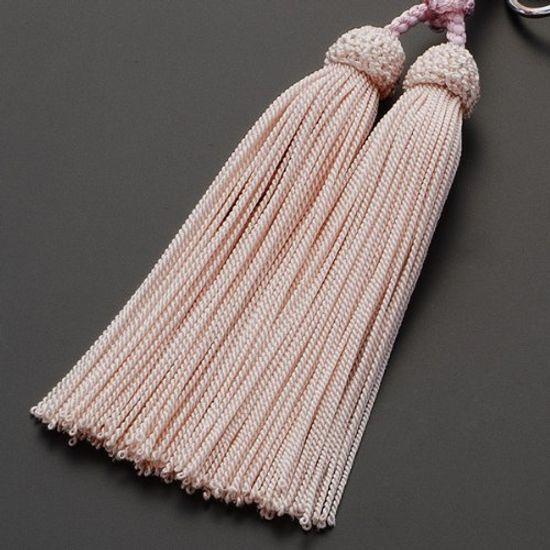 Buddhist altar shop Takita Shoten Prayer beads Soto sect authentic rosary beads Red quartz 8 inches pure silk headed tassel Kyoto real Zen official