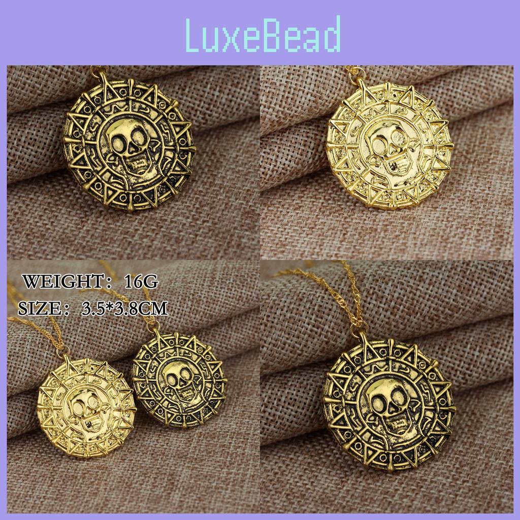 The Pirates Of Caribbean Themed Jewelry Alloy Skull Pendant Necklace With Chain