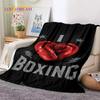 Guantoni da Boxe Pugile Combattimento Cartone Animato Morbida Coperta di Flanella per Letti Camera da Letto Divano Picnic, Coperta Plaid per Coprire Tempo Libero all'Aperto Regalo