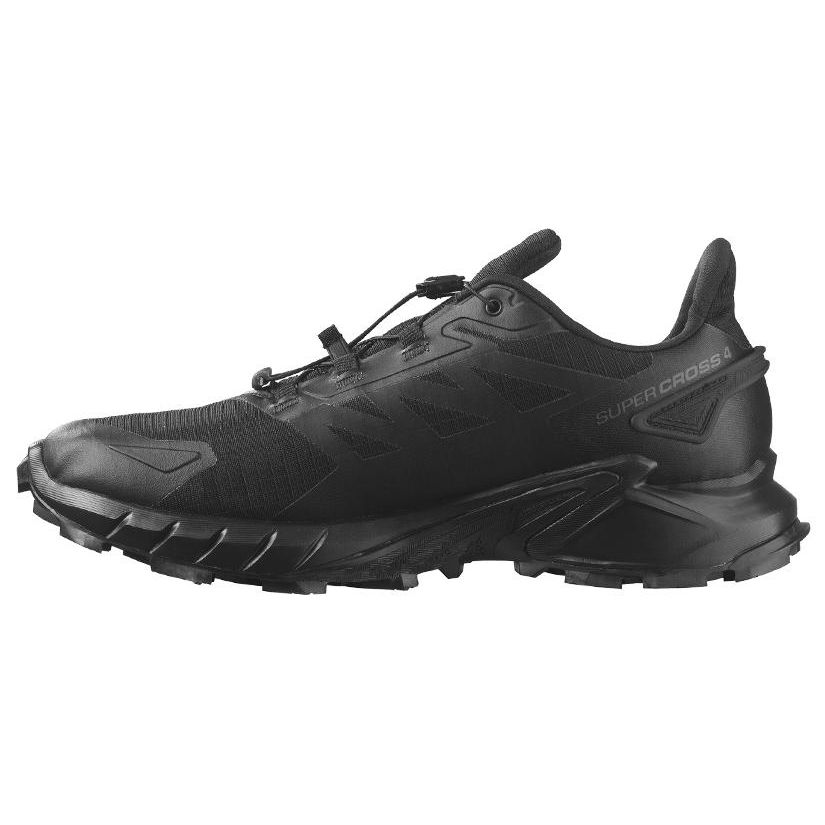 SALOMON Supercross 4 Gtx Leather Slip Resistant Durable Low Top Outdoor Functional Shoes Men Shoes Black 417316
