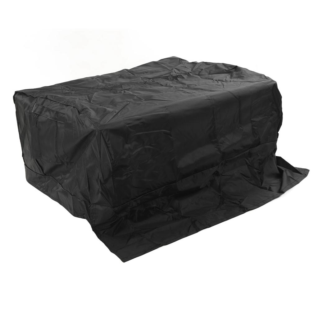 BBQ Grill Cover Waterproof Oxford Cloth Outdoor Rainproof Dustproof Sunproof Built in Grill Top Cover Grill Cover Black