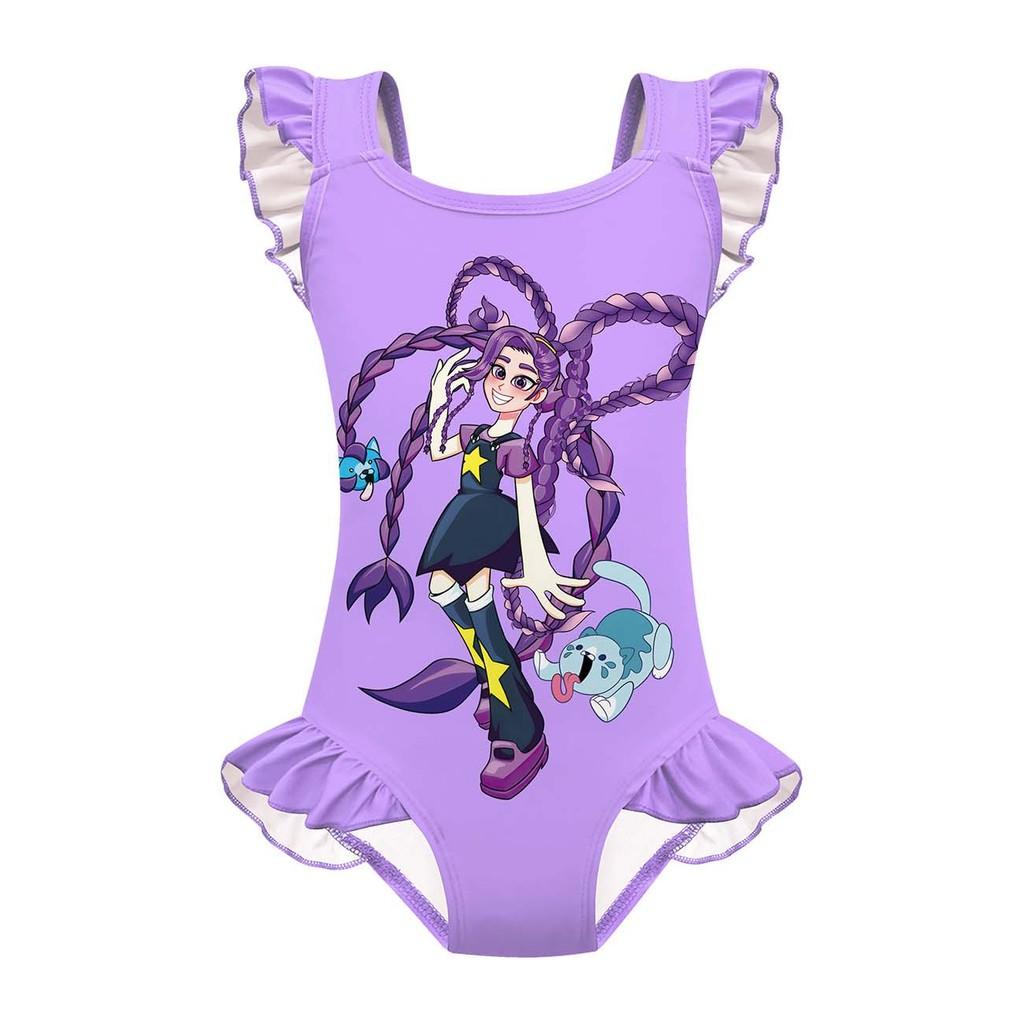 20898 Colorful Kids Girls Lily Lovebraids Swimsuit Swimwear 100cm