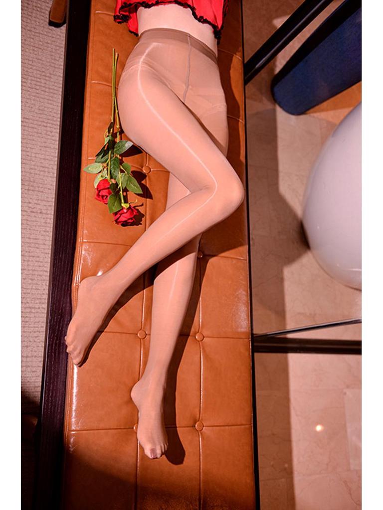 Große glänzende Schrittlose 8D Nahtlose Strumpfhose für Damen - Sexy 360 Nahtlose 912 Nadeln Hochdichte Strümpfe