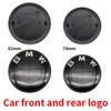 7 Stück Faser Schwarz Auto Radnabenkappen Nabenabdeckung Abzeichen Auto Haube Vorne Hinten Kofferraum Emblem Für BMW E85 E86 E89 G29 F87 G87