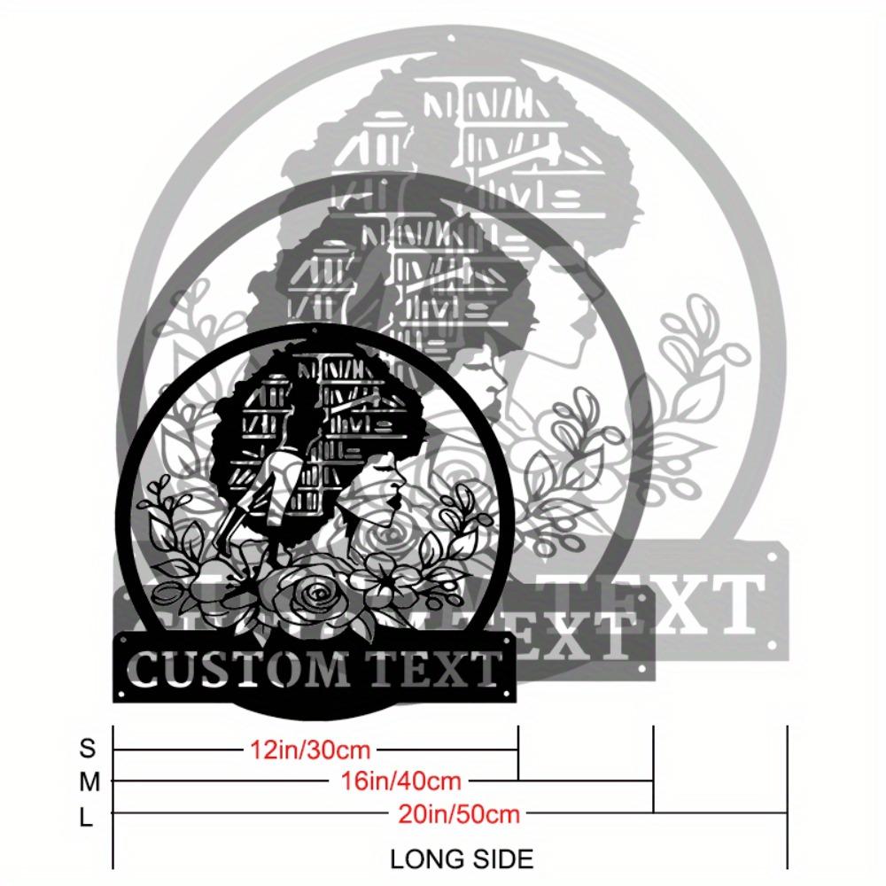 

Черная Девушка Любовь Книга Металлическая Настенная Вывеска Домашний Декор Искусство TYDZ003906-30cm