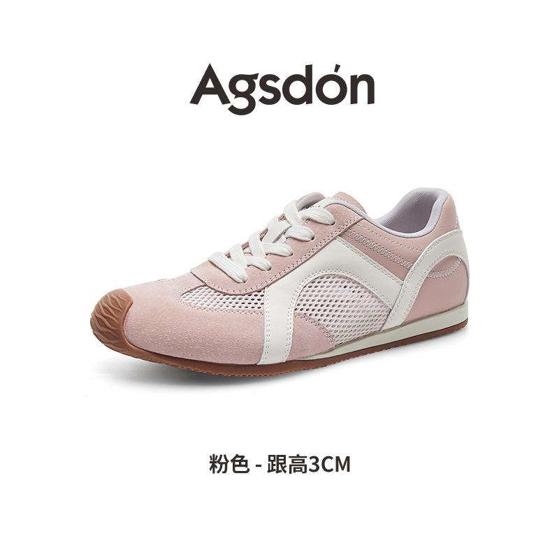 Augustus Den dopamine German training shoes women's 2025 new summer thin hollow mesh casual flat-soled Forrest Gump shoes