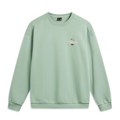 Li Ning Sports Lifestyle Series Back Letter Round Neck Breathable Versatile Sweatshirt Unisex Sweatshirt AWDW341-4