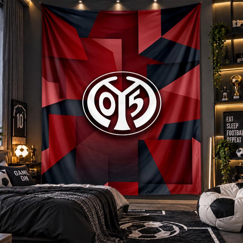 Wall Hanging Tapestry Mainz FC Print Cloth for Living Room Bedroom Home Decor