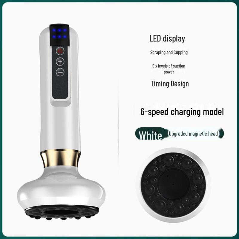 Elektrický přístroj na meridiánovou masáž a sací masáž – inteligentní baňkovací přístroj s kamenem Bian pro domácí použití