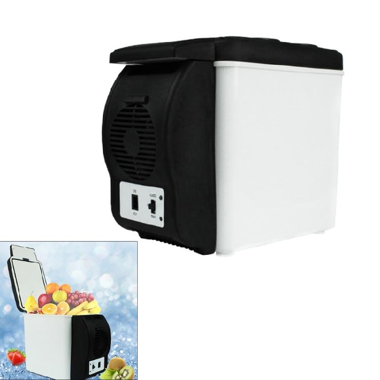 Mini Car Freshness 12V 6L Capacity Compact Size ABS Refrigerator Quiet Operation Portable Freezer Ideal for Travel Campi