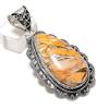 Natural Brecciated Mookaite 925 Sterling Silver Jewelry Pendant 2.36" ETC-14554