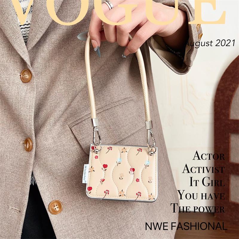 Huawei Purax 3D Floral Foldable Phone Case W/ Lanyard