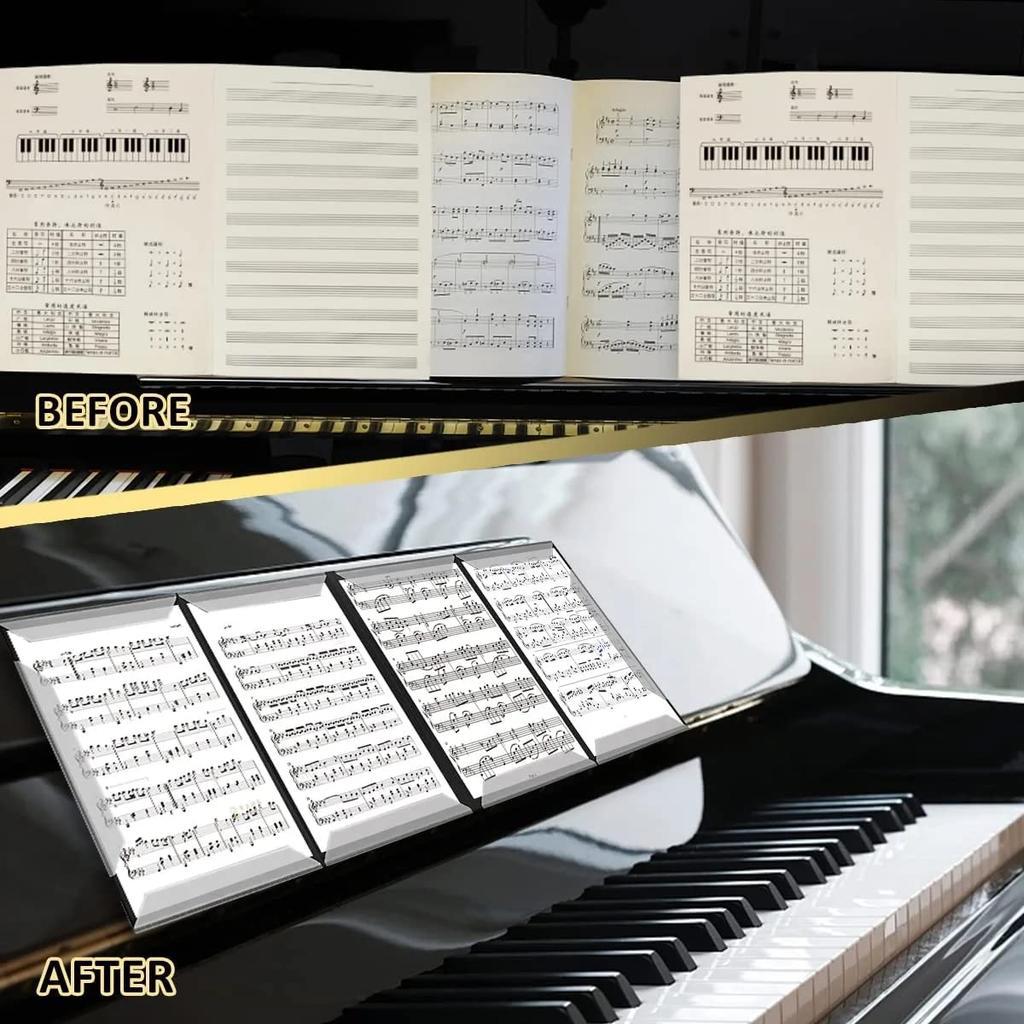 Samcos Musical Score A4 4 Holds 6 Can Write On Musical Scores Without Taking Out Electronic Piano Accessories File, Size, Non-Reflective, Sides,