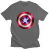 Handsome Captain America T Shirt Men Short Sleeves Cotton T-shirt Casual Shield Superhero Tees Fashion Tshirt