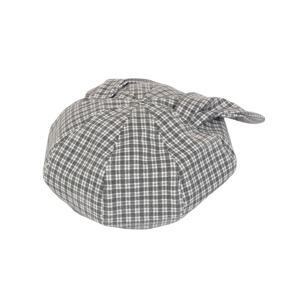 Versatile Plaid Beret Big Head Circumference Spring Painter Cap Retro Women Artist Hat  Ladies