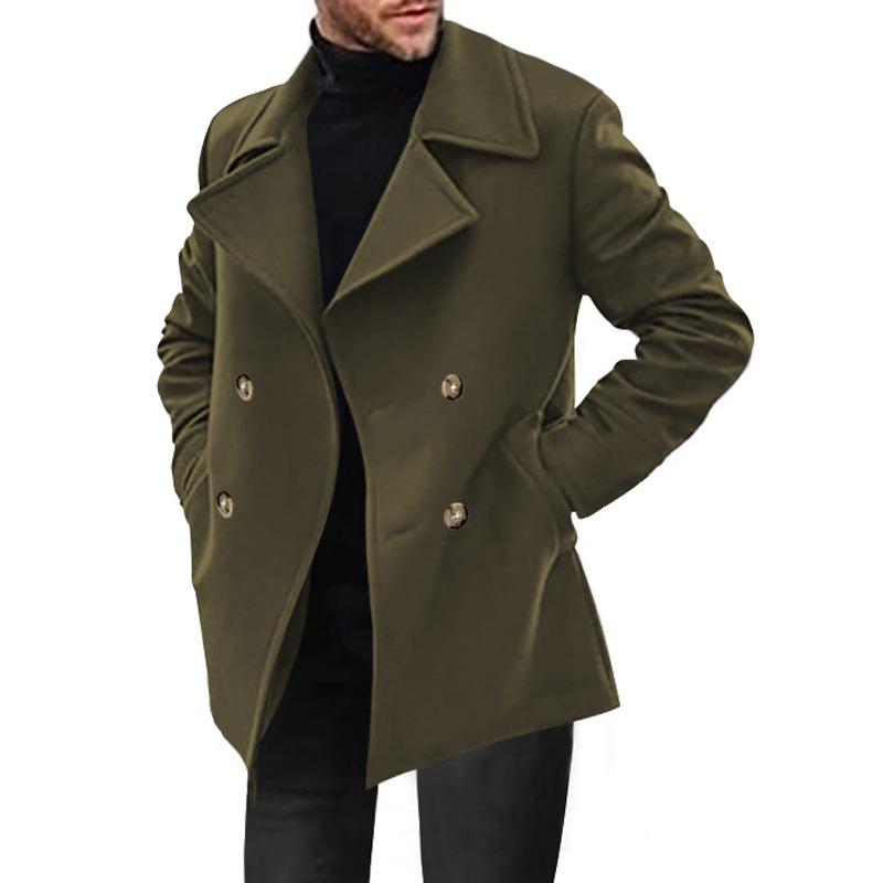 Men's Trench Coat Spring and Autumn Men's Coat Mid-length Casual Men's Coat