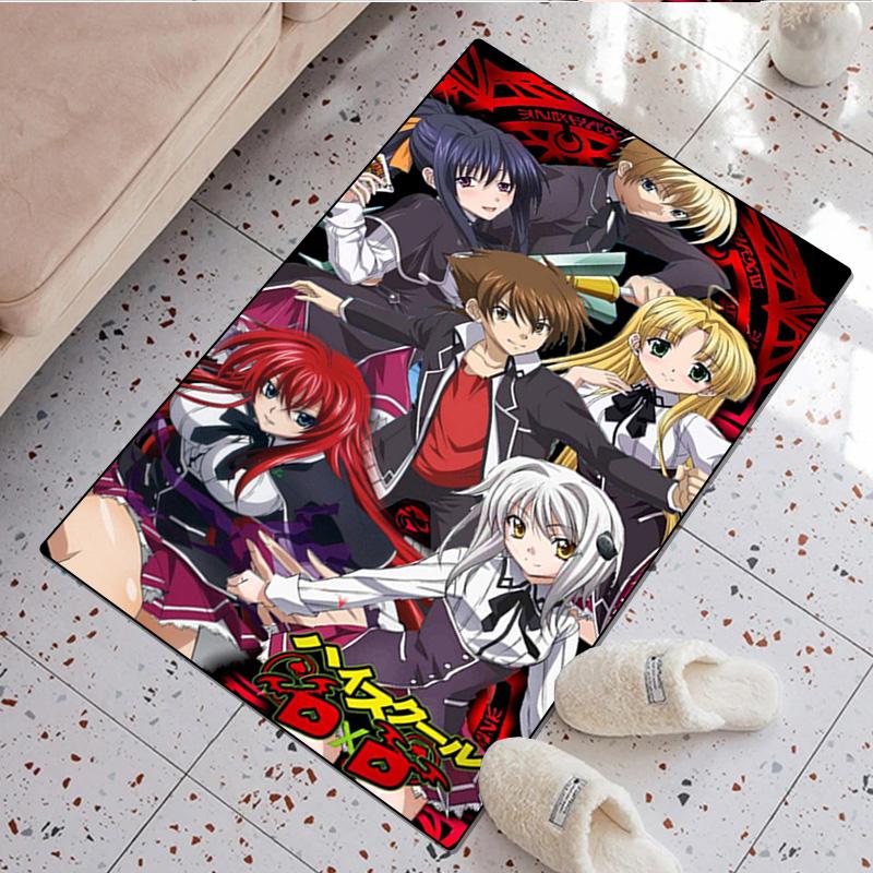 High School Dxd Carpet Office Decorative Carpet For Living Room Bedroom Door Mat Floor Rug Computer Chair Area Rug
