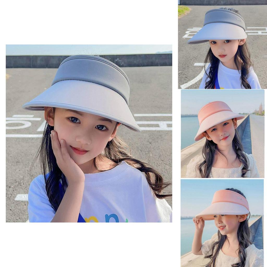 Summer Kids Sun Hat With Large Brim And Breathable Ice Silk Material For Outdoor Protection