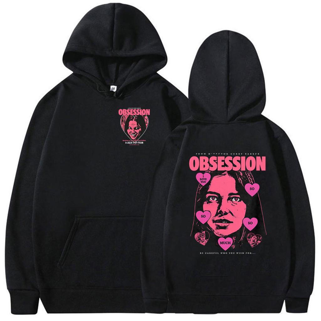 Movie Obsession Horror Hoodie Men Women Vintage Long Sleeve Oversized Sweatshirt Fleece Fashion Clothing