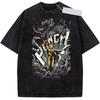 Anime One Punch Unisex Saitama Graphic Tshirt Unisex Unisexga Oversized Tshirts Washed Cotton T Shirt Harajuku Unisex Vintage Vintage Top