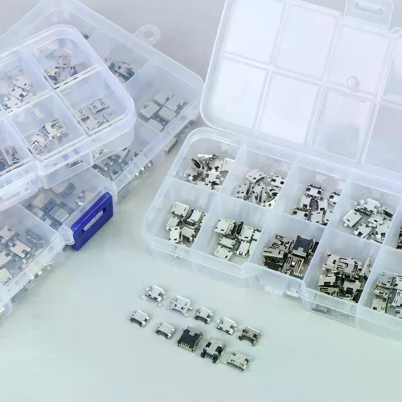 50/100/150Pcs 2/6/16Pin SMD SMT PCB USB-C Socket Type-C USB Connector Charging Port Repair Kit