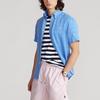 Polo Ralph Lauren Classic Solid Color Comfortable Linen Short Sleeve Shirt Men shirts Blue MNPOWOV1N820290-430