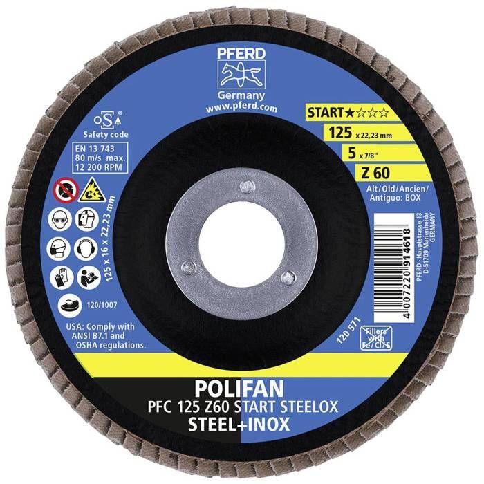 PFERD 69300935 PFC 125 Z 60 START STEELOX Disque segmenté Diamètre 125 mm Ø de perçage 22.23 mm 10 pc(s)